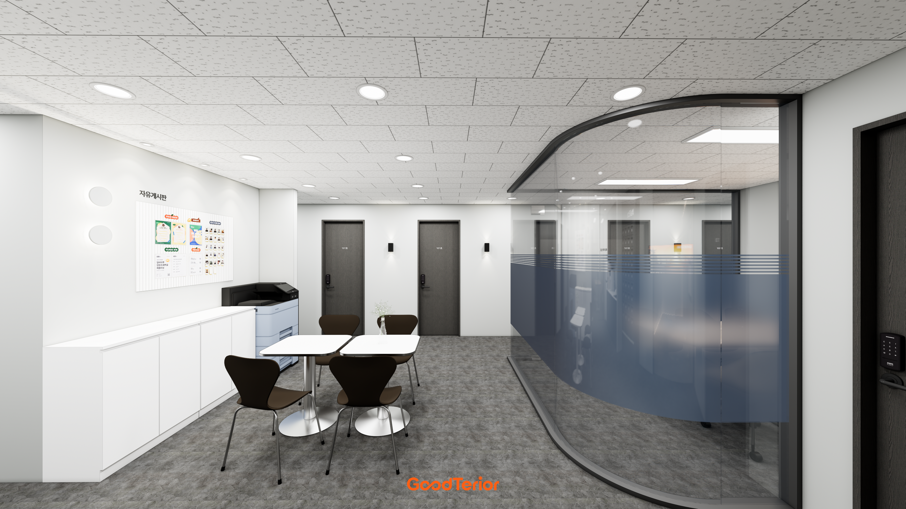 마곡 82평 공유오피스 인테리어 디자인 3번 컷