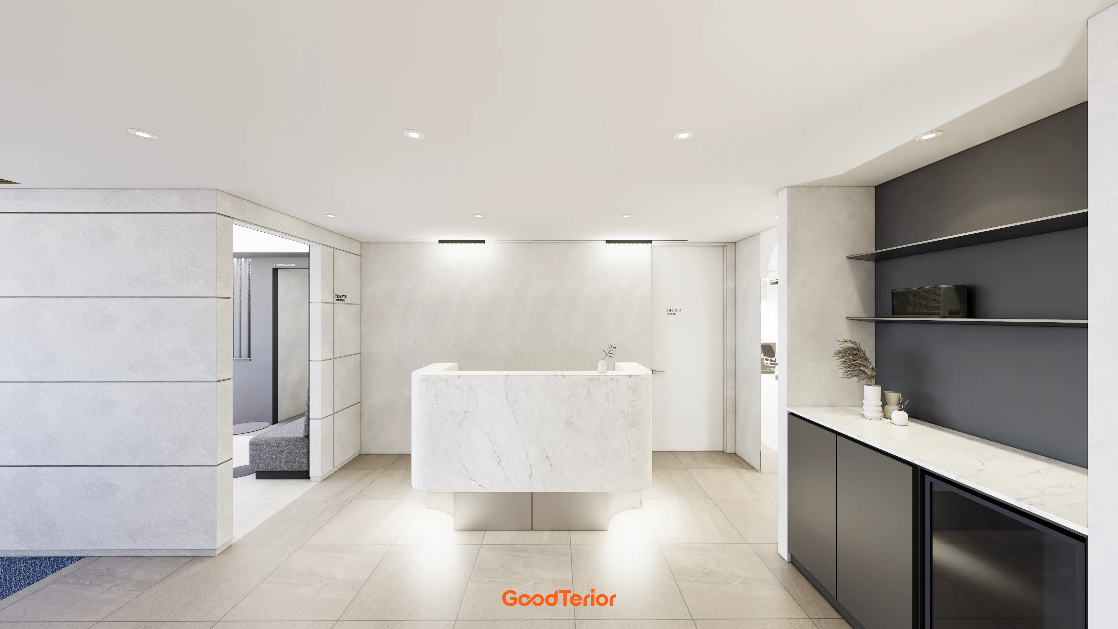 철산 46평 미용실 인테리어 디자인 1번 컷