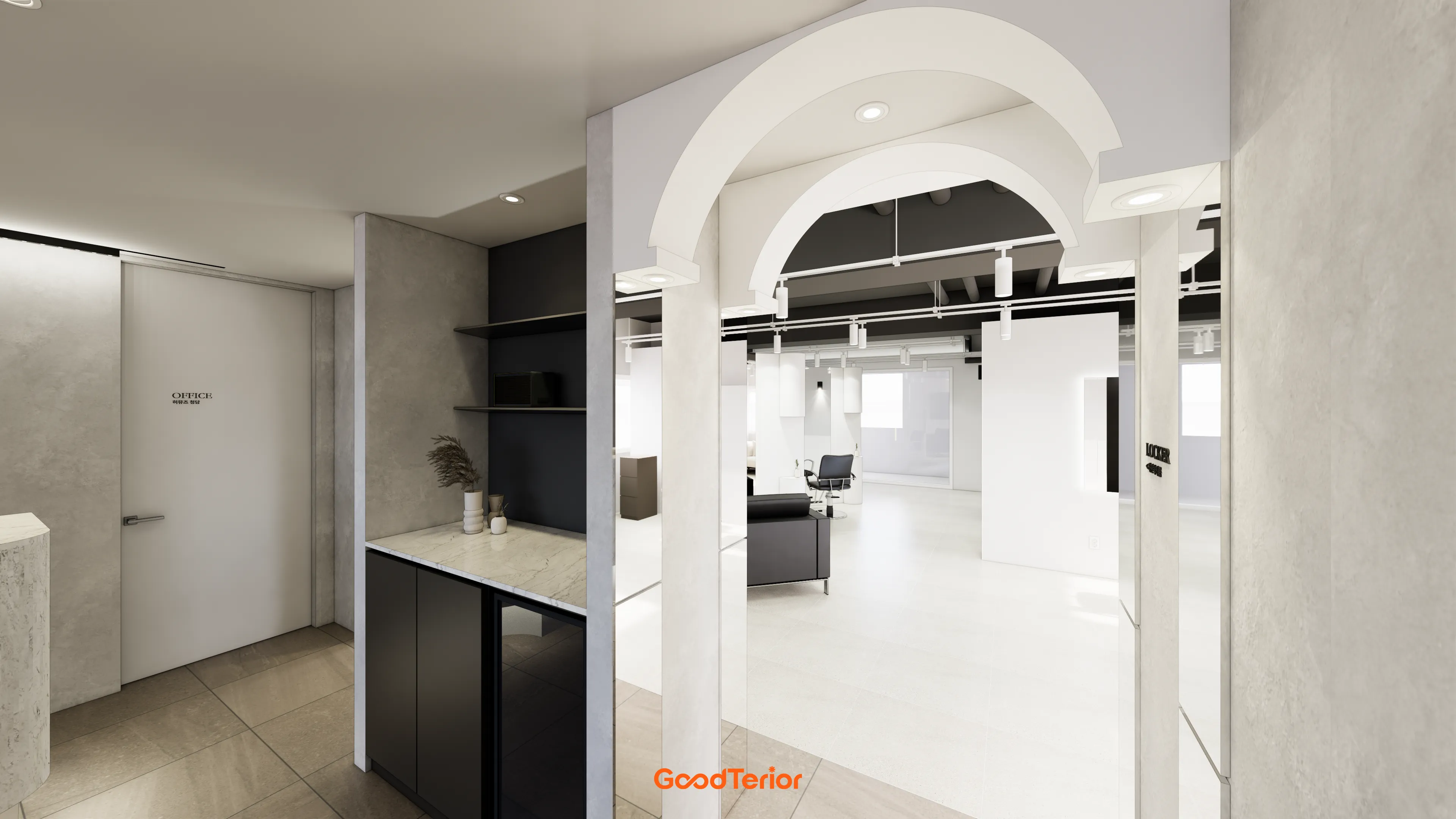 철산 46평 미용실 인테리어 디자인 13번 컷