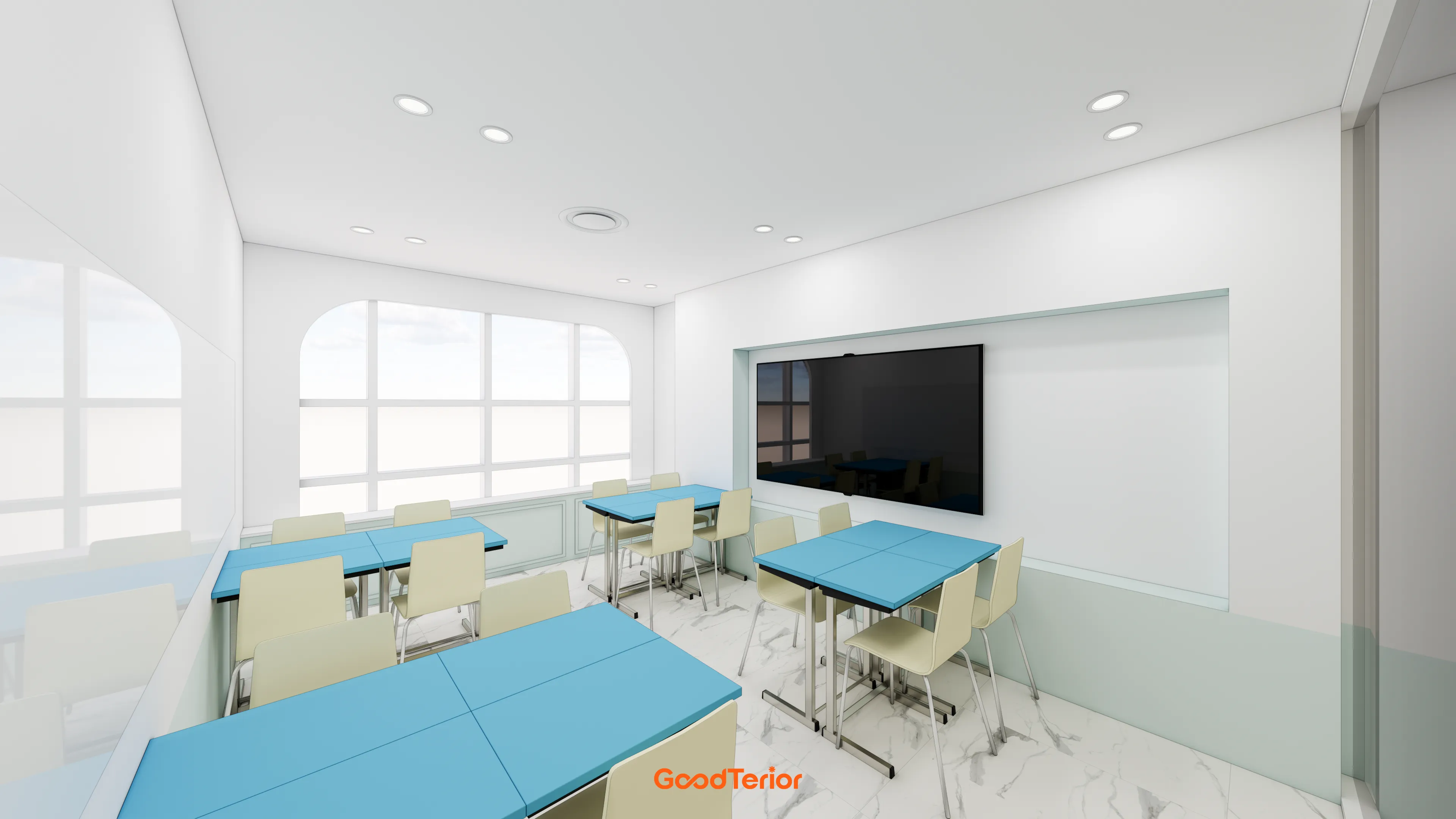 수원 영통 90평대 대형학원 인테리어 디자인 8번 컷