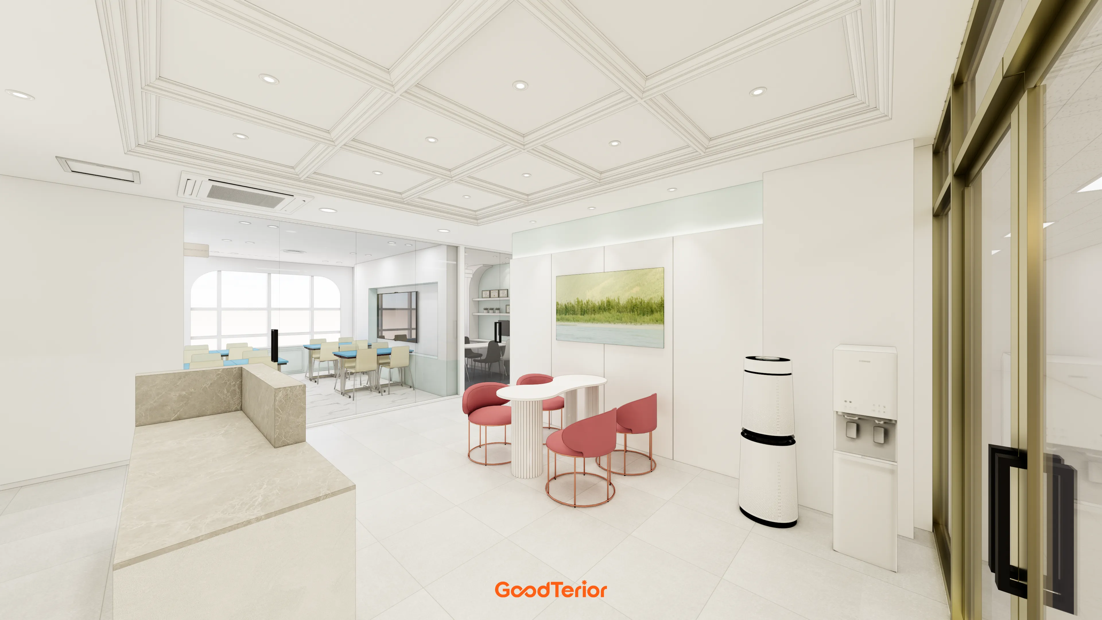 수원 영통 90평대 대형학원 인테리어 디자인 4번 컷