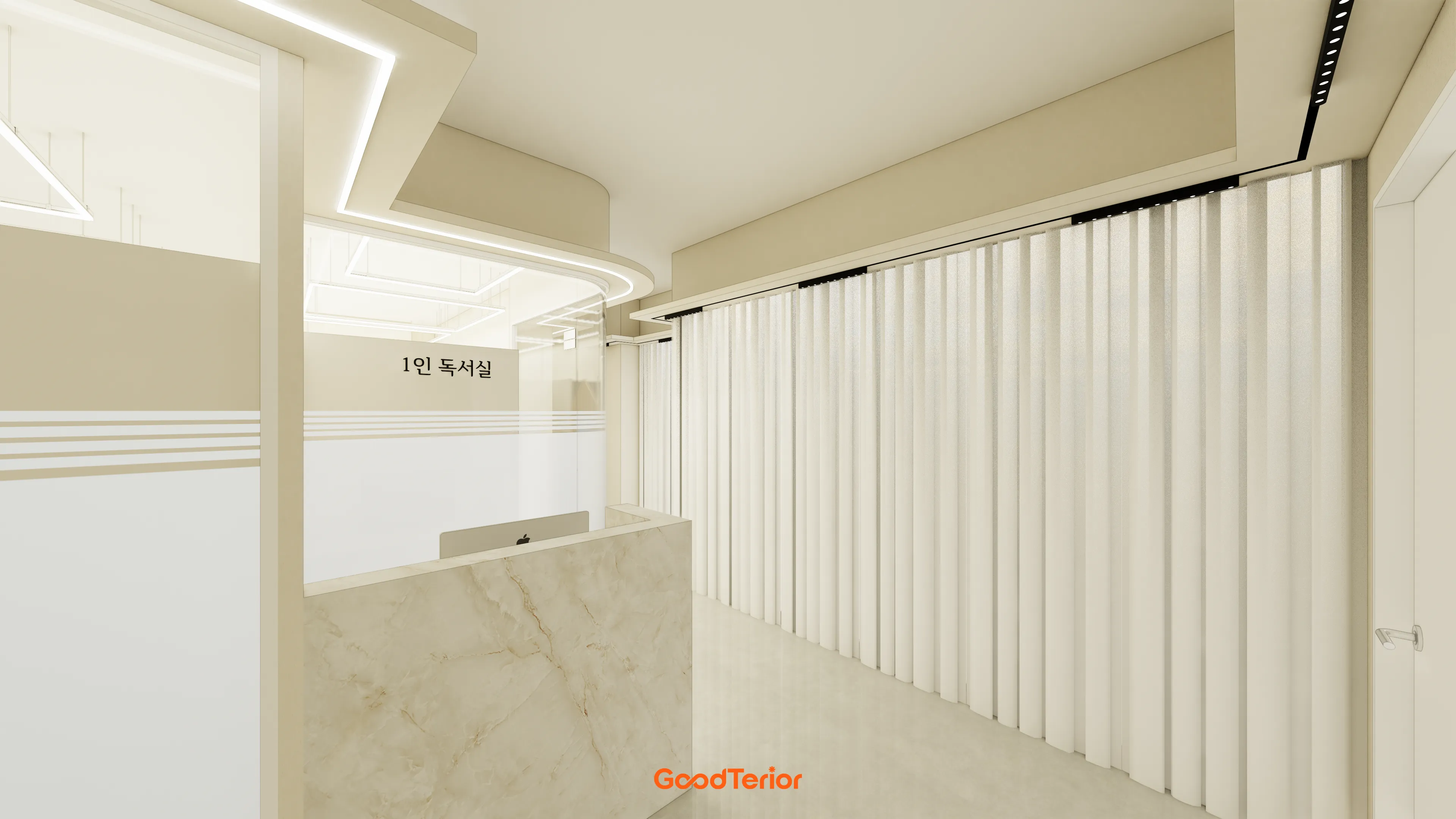 강남 48평 독서실 인테리어 디자인 18번 컷