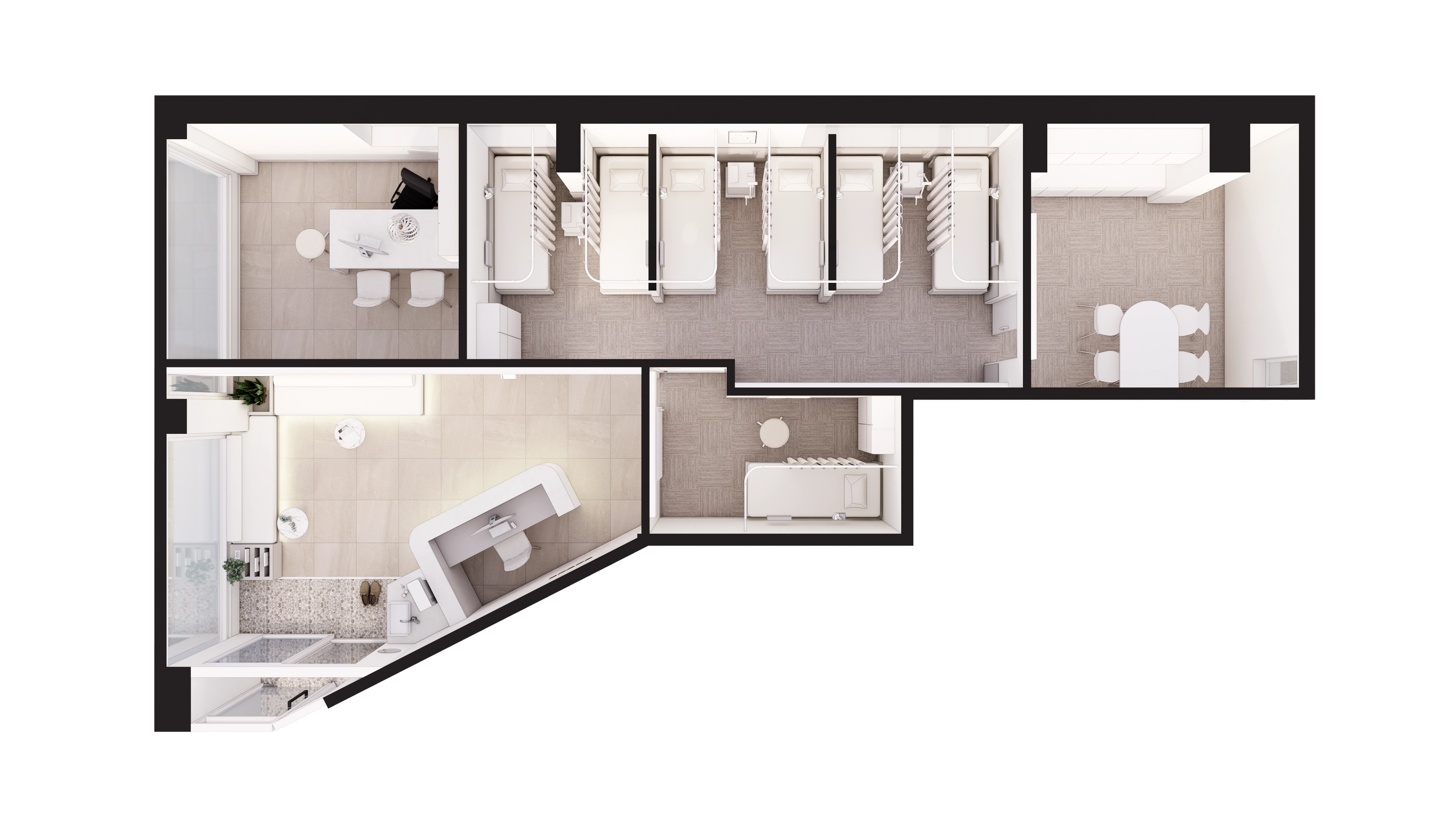 마곡 20평대 한의원 인테리어 투시도 1번 컷