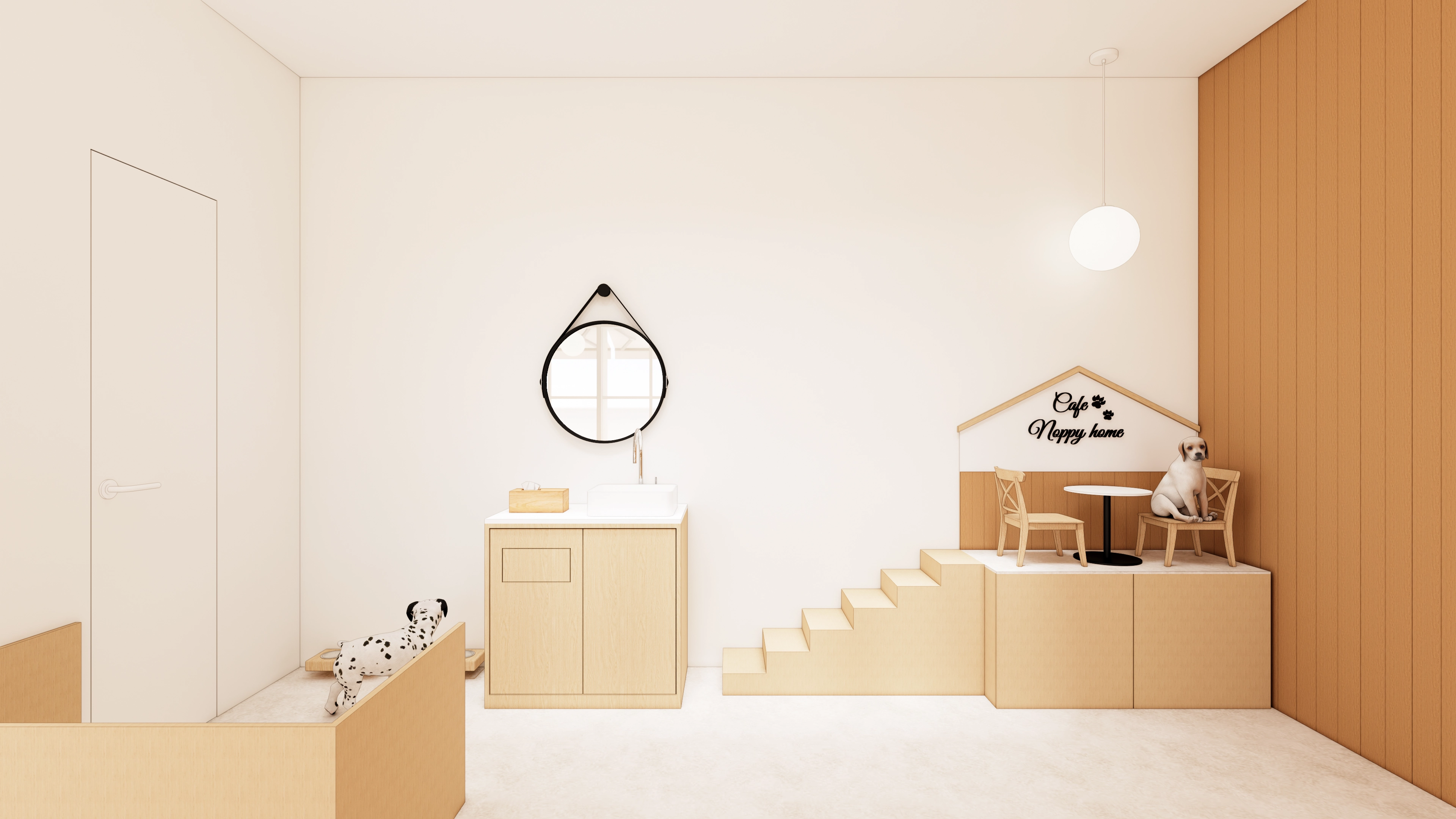 22평 애견카페 인테리어 디자인 3번 컷