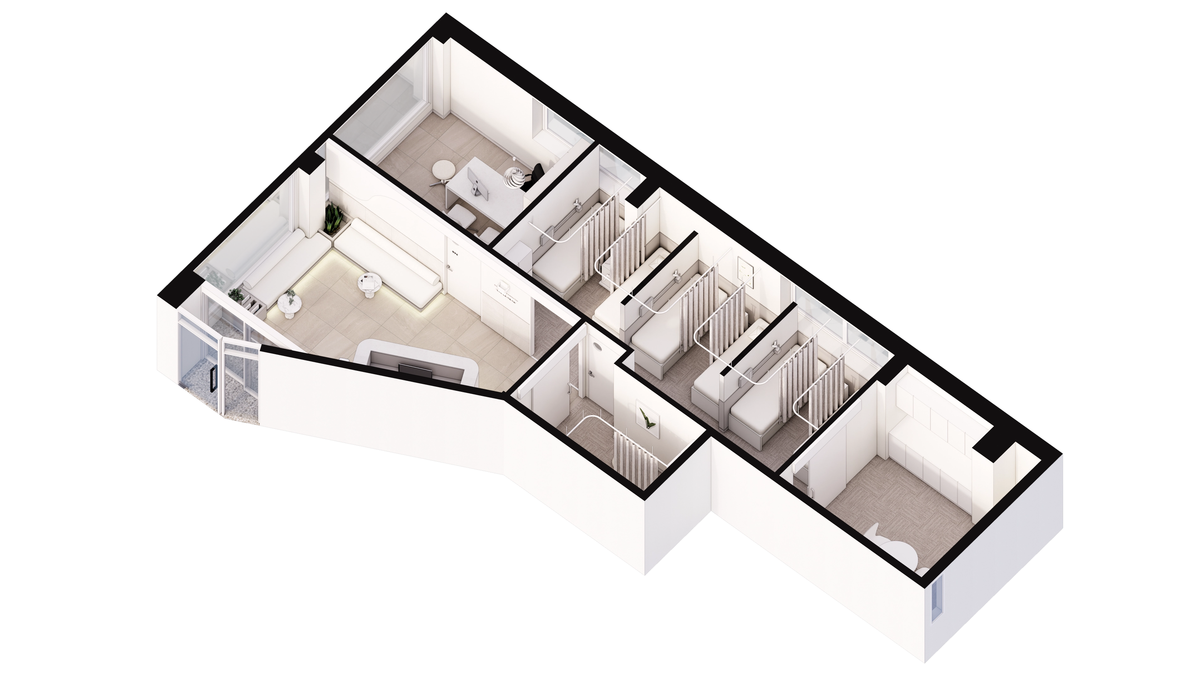마곡 20평대 한의원 인테리어 투시도 2번 컷