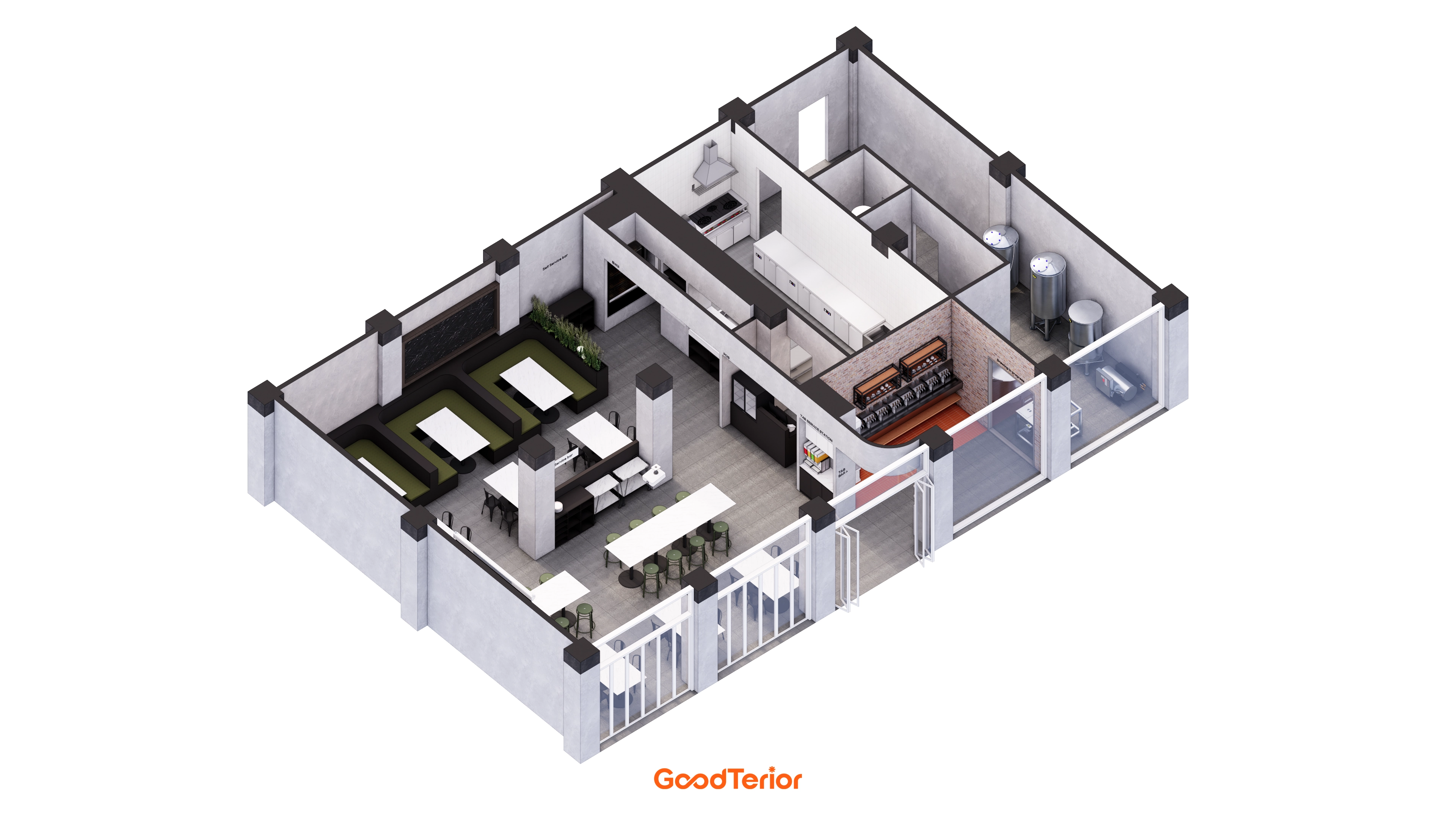 마포 60평대 탭하우스 인테리어 투시도 3번 컷