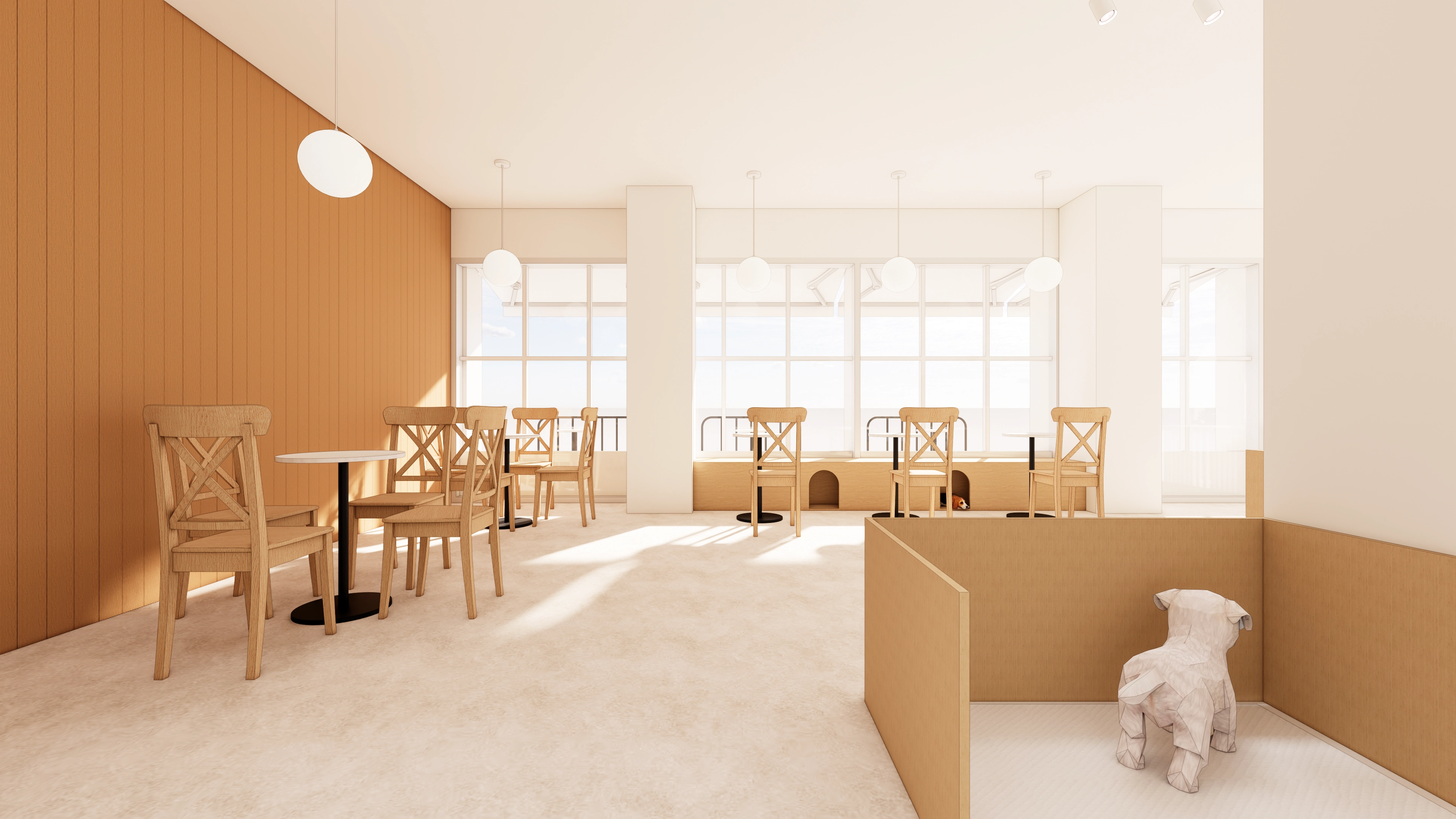 22평 애견카페 인테리어 디자인 5번 컷