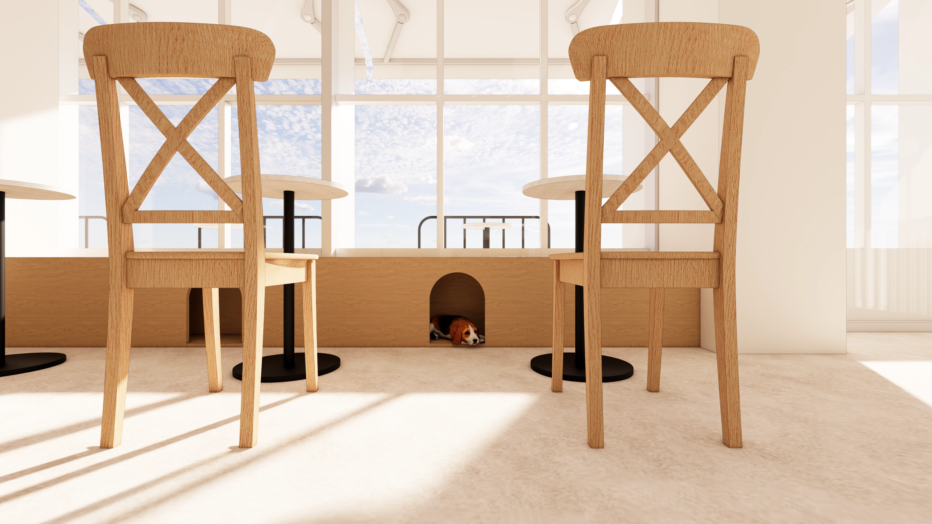 22평 애견카페 인테리어 디자인 9번 컷