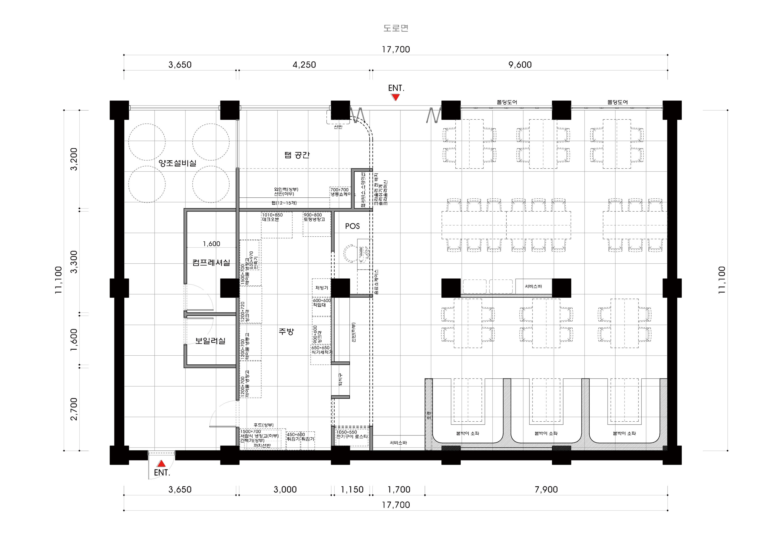 마포 60평대 탭하우스 인테리어 평면도 1번 컷