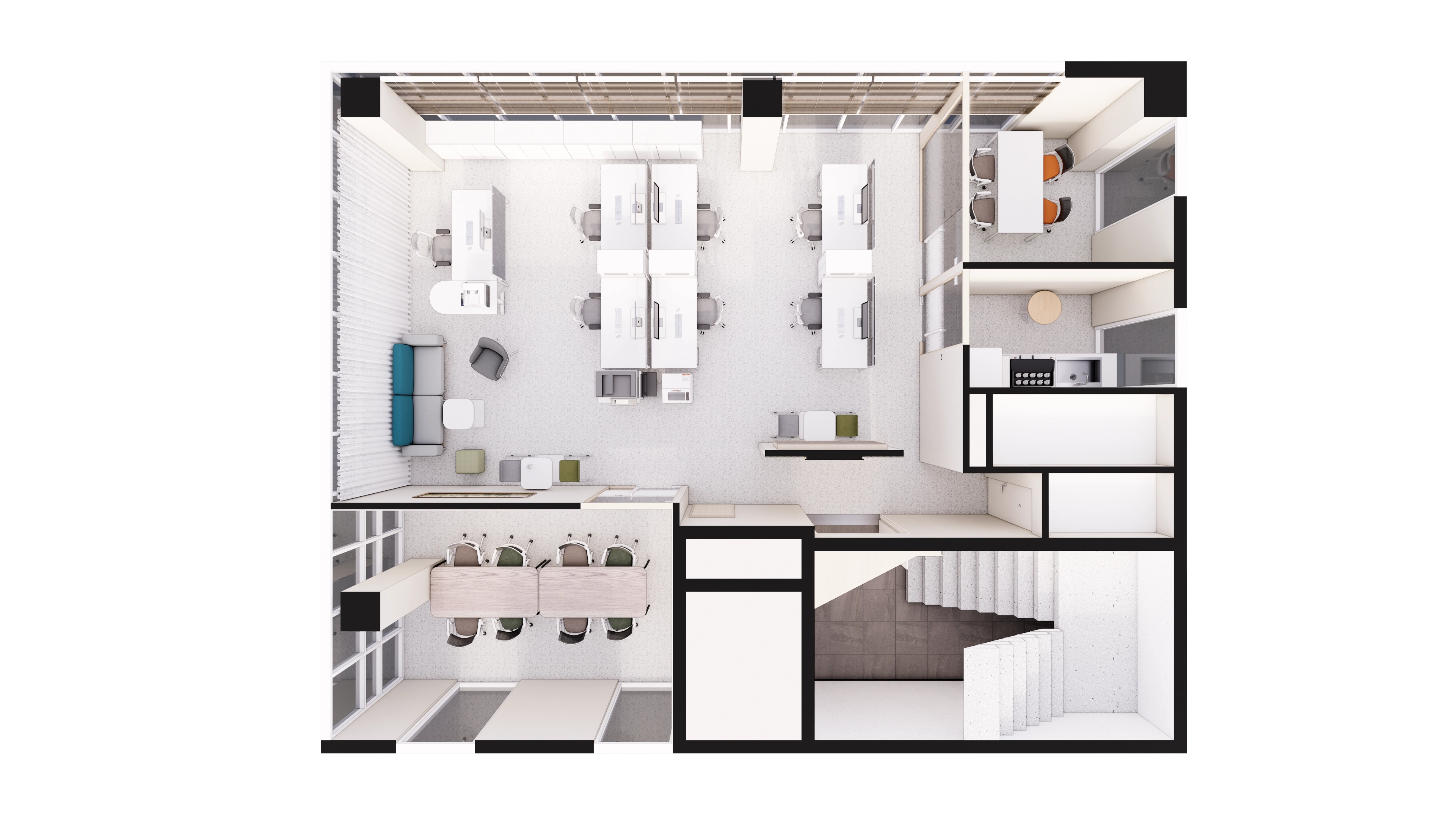 구로 34평 노무법인 사무실 인테리어 투시도 1번 컷