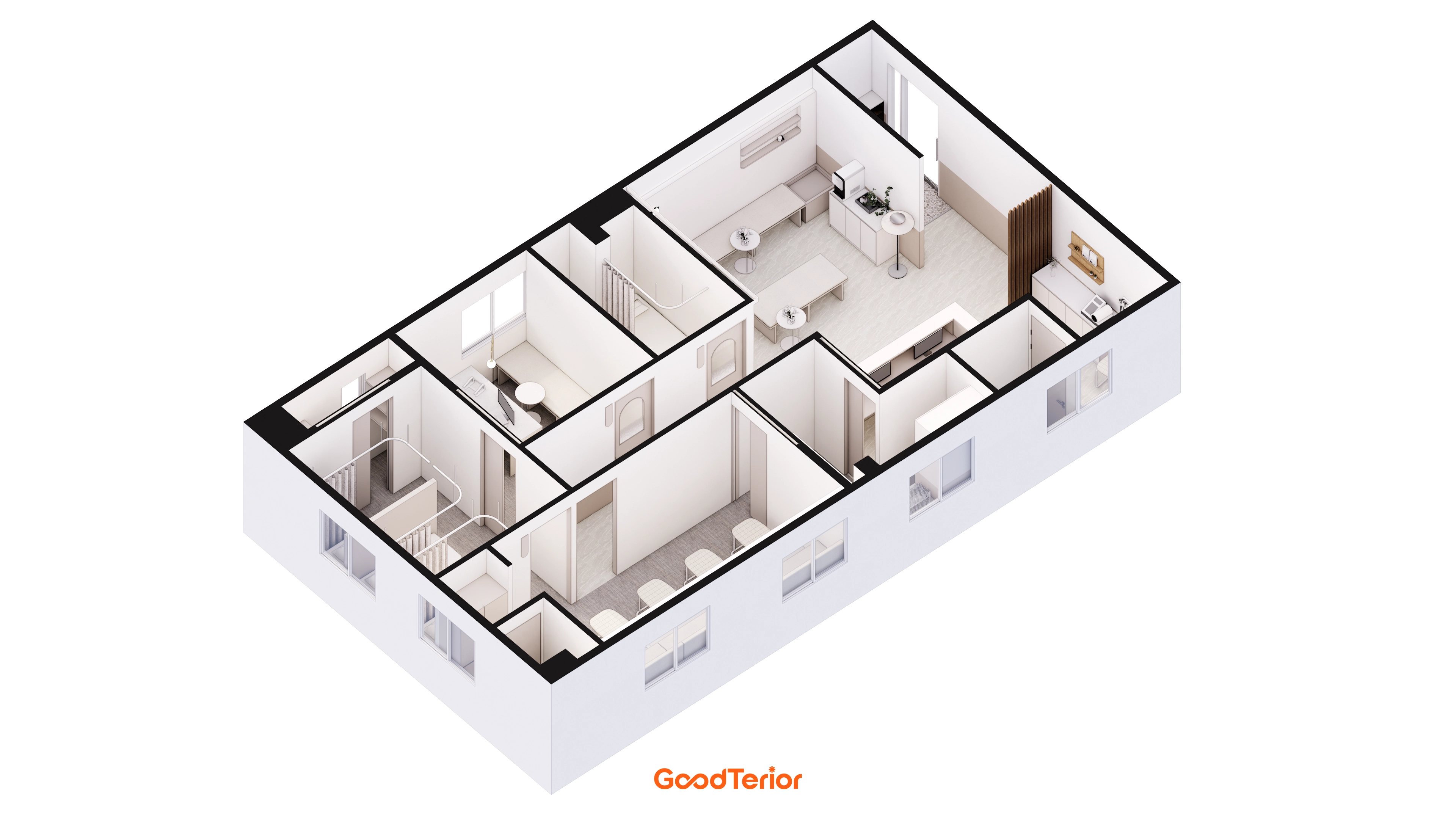방배동 30평 한의원 인테리어 투시도 3번 컷