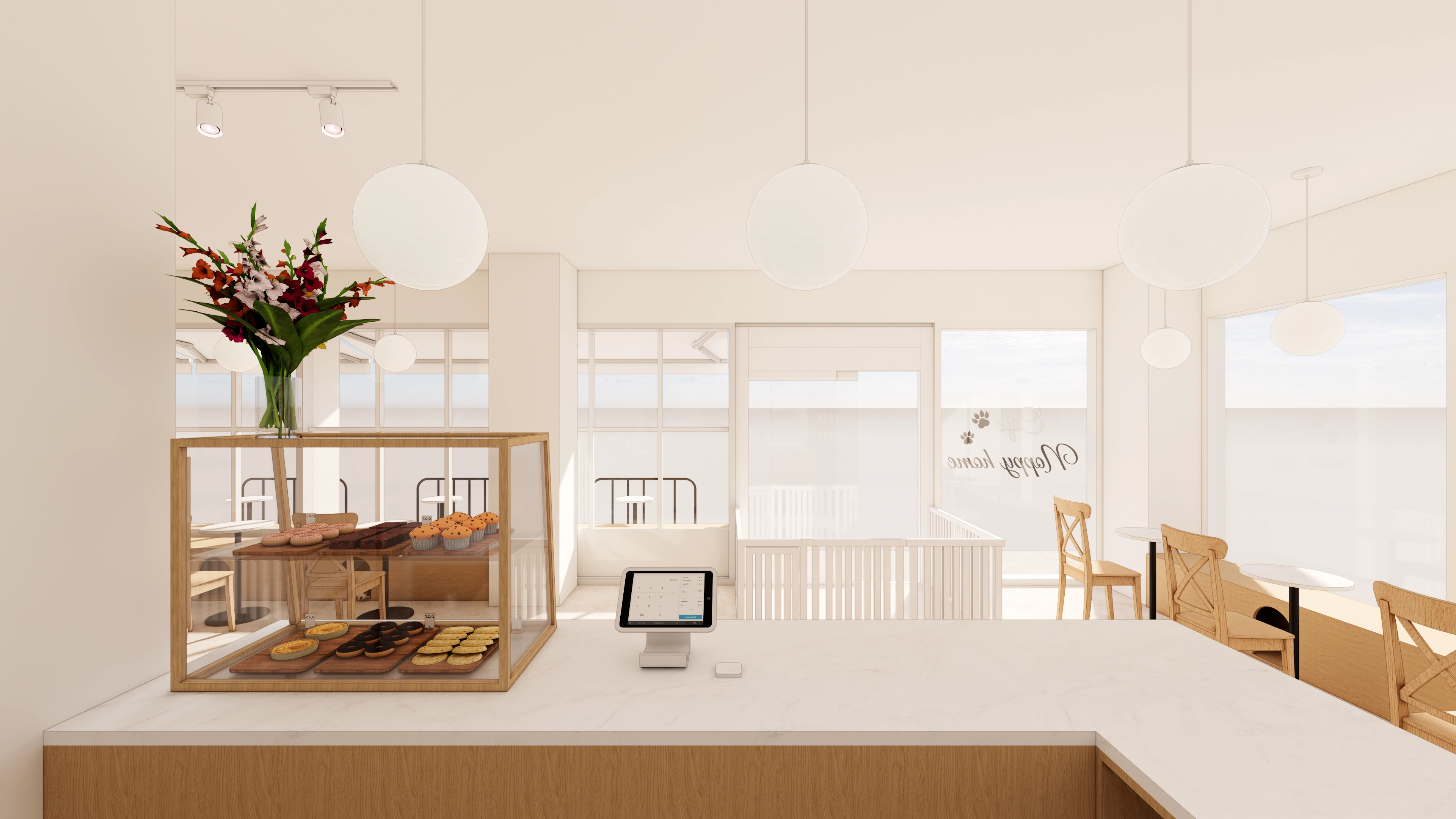 22평 애견카페 인테리어 디자인 11번 컷